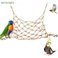 thumbnail image 2 of BadPiggies Pet Parrot Perch Bird Climbing Net Jungle Fever Swing Rope Animals Ladder Toys (19.7"X15.7"), 2 of 10