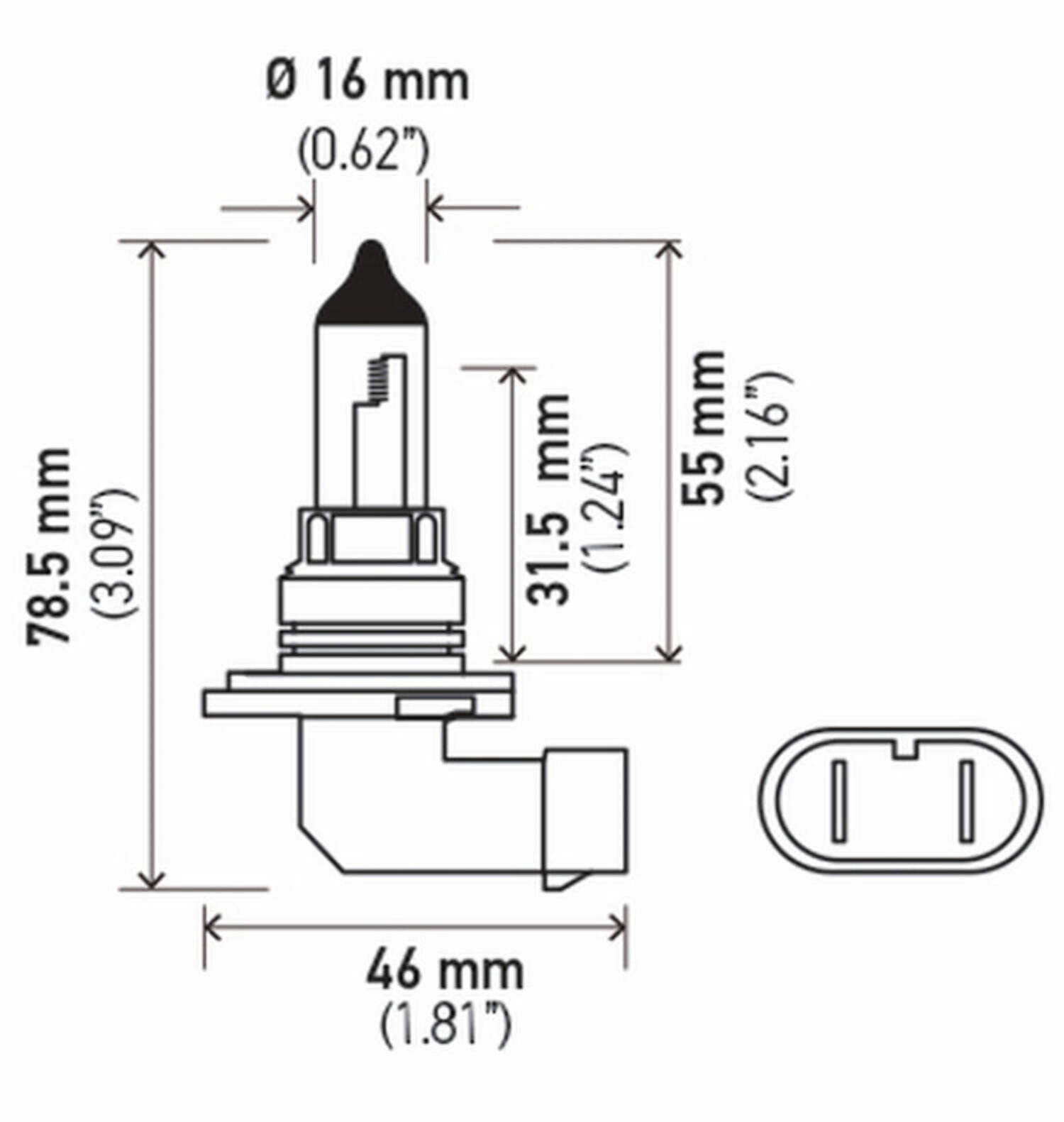Hella 9006P50TB Headlight Bulb