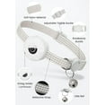 thumbnail image 3 of AirTag Cat Collar, Reflective Kitten Collar Breakaway Apple Air Tag Cat Collar, GPS Cat Collar with AirTag Holder and Bell, Lightweight Tracker Cat Collars for Girl Boy Cats Kittens Puppies (White), 3 of 5
