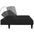 thumbnail image 5 of vidaXL 2-Seater Sofa Bed Black Velvet, 5 of 5