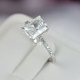 thumbnail image 5 of 3.0ct Radiant Cut Bridal Wedding Engagement Ring Diamond Simulated 925 Sterling Silver Anniversary Ring SKU:00198, 5 of 6