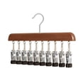 thumbnail image 1 of Organizador de armario para leggings, percha con 10 o 12 pinzas, ahorra espacio, pinzas metálicas sin rastro para pantalones de yoga, vaqueros, faldas y camisetas., 1 of 8