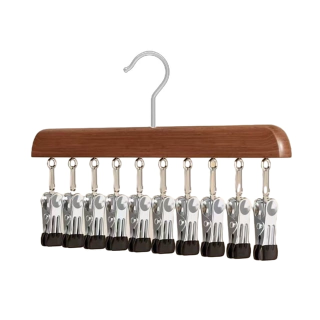 Organizador de armario para leggings, percha con 10 o 12 pinzas, ahorra espacio, pinzas metálicas sin rastro para pantalones de yoga, vaqueros, faldas y camisetas.