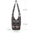 thumbnail image 6 of Lohol Women Shoulder Handbags Fashion canvas Hippie Crossbody Bags Bohemian Animal Prints Hobo Bags(Black Elephant), 6 of 10