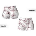 thumbnail image 3 of Rocae Butterflies (2) for Women's Quick-Dry Running Shorts,Ladies Active Athletic Apparel Yoga Workout Gym Running Volleyball Spandex Shorts Medium, 3 of 9