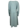 thumbnail image 4 of Women's Blue Long Sleeves Open Front Duster Robe Cardigan with two side Pocket, 4 of 4