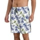 thumbnail image 2 of Fotbe Blue Flax Flowers Trajes de Baño Estampados para Hombre, Shorts de Verano de Secado Rápido, Ropa de Playa, Bañadores-Small, 2 of 6