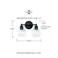 thumbnail image 4 of Capital Lighting - Mid-Century - 2 Light Transitional Bath Vanity Approved for, 4 of 5