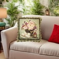 thumbnail image 5 of Handmade Wool Needlepoint Pillow Cover - Decorative Throw Cushion Cover - Vintage Floral Embroidery Design - Pillowcase for Sofa, Bed, or Chair - Rustic Home Decor, 5 of 5