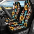 thumbnail image 2 of KUIFORTI Aztec Tribal Auto Seat Covers Set of 14 with Car Headrest Protectors Car Steering Wheel Cover Auto Center Console Pad Seat Belt Pads Comfortable for Cars SUV Sedans, 2 of 6