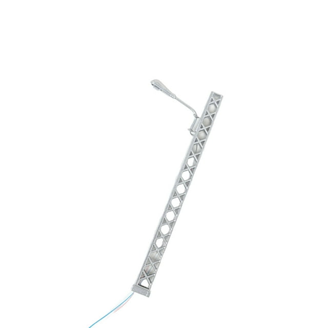 Youkk Model Railway Lamp Classical Mini Landscape Layout Lightweight Ladder Streetlights Resistance Outdoor LED Metal Lamppost Silver(White Light)