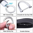 thumbnail image 3 of Genuine Leather Car Keychain with Key Rings - Premium Key Fob Organizer for Men & Women, 3 of 13