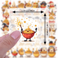 thumbnail image 5 of LUUFILx 50pcs Cute Graduation Noodle Bowl Character Food Stationery Sticker Set Kids Gift Water Bottle Laptop, 5 of 9