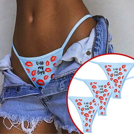 

Women Funny Printing Sexy Underwear Lingerie Thong Panties Ladies Out Underwear