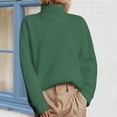 thumbnail image 2 of Sweatshirts for Women Solid Turtleneck Long Sleeve Casual Warm Lightweight Outfits Clothes, 2 of 5