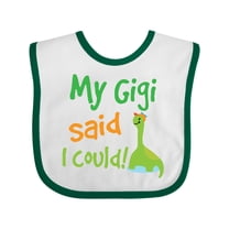 Inktastic My Gigi Said I Could Grandson Dinosaur Boys Baby Bib