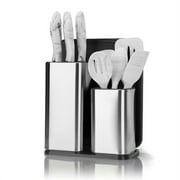 New England Cutlery 98812 Knife Set with Cutting Board, Silver - 12 Piece