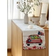 thumbnail image 5 of Table Runner 120 Inches Long for Kitchen Dining, Puerto Rican Flag Dresser Scarf Farmhouse, Dining Table Decorations for Wedding/Parties, Vintage Country Truck Flowers Wooden Grain 13 x 120 In, 5 of 8