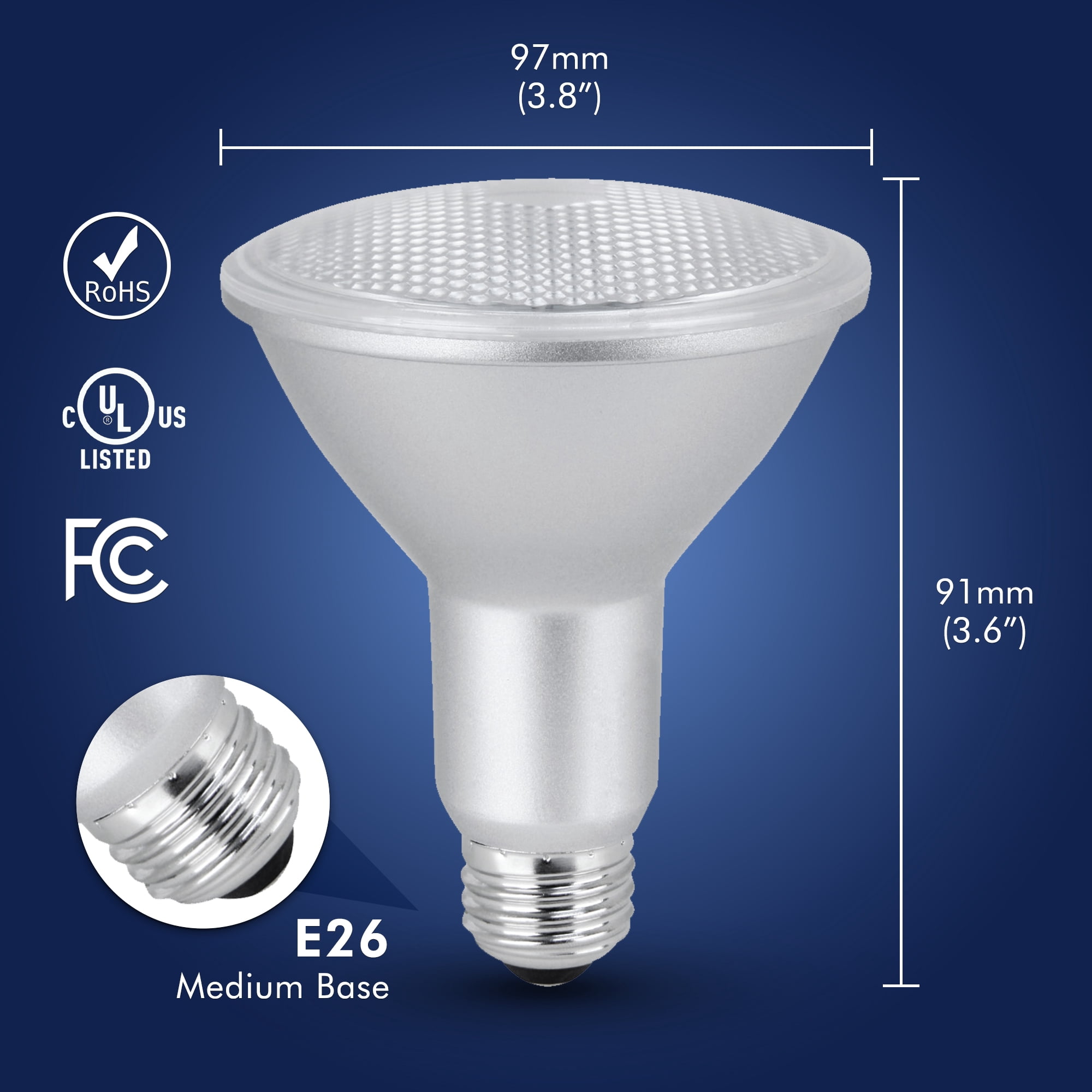Xtricity PAR 30 Led, 11W Led Flood Light Bulbs, E26, 3000k Soft White, Indoor/Outdoor