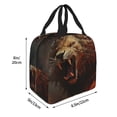 thumbnail image 2 of Pofeuu Cool Flame Lion A Print Lunch Bag Lunch Box Insulated Lunch Bag Adult Lunch Box for Men and Women, 2 of 5