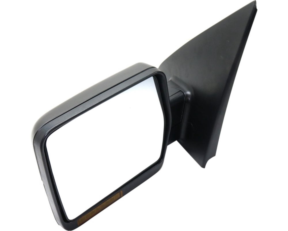 Mirror Compatible With 2007-2008 Ford F-150 Left Driver Side Heated In-housing Signal Light Textured Black Kool-Vue