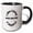 Black/White, variant on 3drose, Image Text About Coffee and Liking People, 11oz Two-tone Black Mug