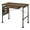 Black+Brown#0, variant on Office Desks Grey and Silver Writing Desk with Metal Sled Base,Home Office Desks