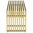 thumbnail image 2 of Modway Banc Moyen en Acier Inoxydable Gridiron, Couleur Or, 2 of 7