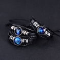 thumbnail image 3 of 12 Constelación Estilo Popular Hecho A Mano Pulsera De Cuero De Aleación Trenzado Multicapa Pareja, 3 of 4