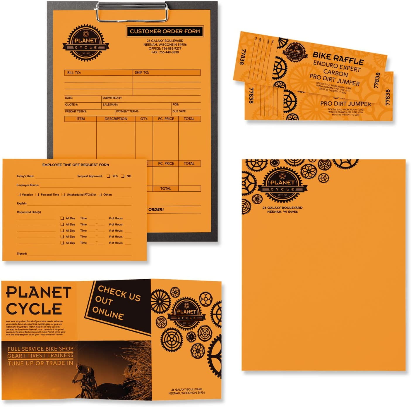 Color Paper, 24lb, 8 1/2 x 11, Cosmic Orange, 500 Sheets