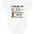 thumbnail image 3 of Inktastic I Wear an Autism Ribbon for My Brother Boys or Girls Baby Bodysuit, 3 of 5