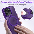 thumbnail image 6 of CASEFIV for iPhone 13 Pro Max Case,with Magnetic Invisible Stand [Military Drop Protection] [Compatible with MagSafe] [2 Screen Protector+2 Lens Protector] Shockproof Slim Anti-Slip Case,Deep Purple, 6 of 8