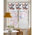 thumbnail image 4 of Independence Day Kitchen Valances for Windows Farmhouse Linen Window Valance Curtain for Living Room Window Treatment 4th of July American Flag Butterfly Valance Rod Pocket Topper Drape, 42 x 18 Inch, 4 of 6