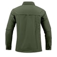 thumbnail image 5 of BADHUB Men's Sun Shirts Button Down Quick Dry Long Sleeve Lapel UV Outdoor Hiking Top(Big and Tall) Army Green, 5 of 9