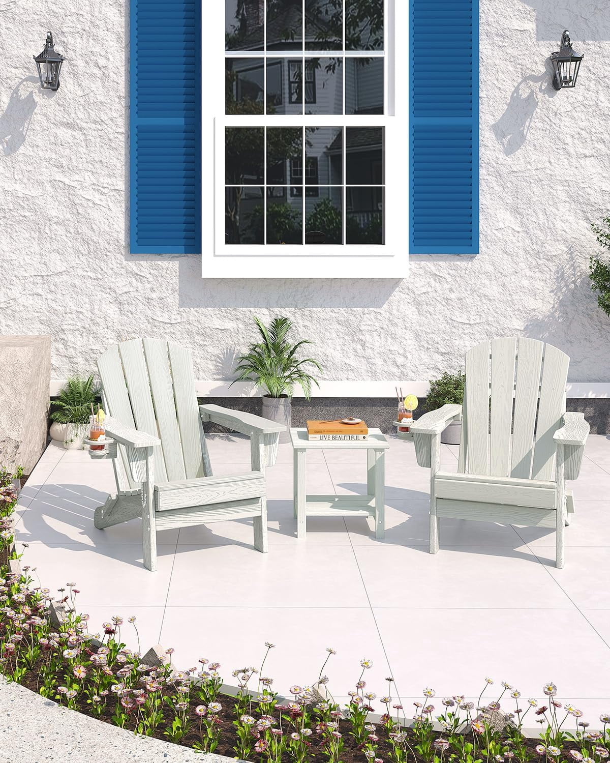 GOGRANT Adirondack Chairs, White