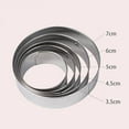 thumbnail image 5 of 5Pcs Stainless Steel Round Biscuit Mold Cookie Cutter for Cookies, 5 of 8