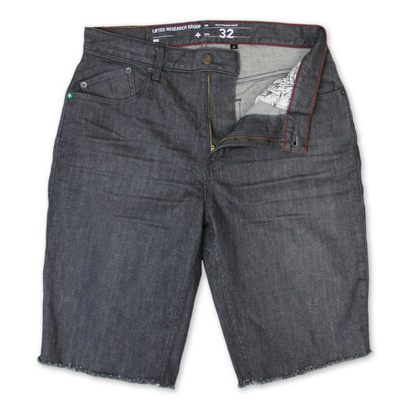 Lrg Monochrome True Straight Denim Walk Shorts GrayCrinkle Wash