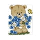 thumbnail image 4 of Kit de punto de cruz para bordar con oso y flores, bordado, kit de bordado 17 x 21cm 14CT, 4 of 9