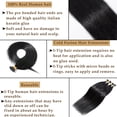 thumbnail image 2 of MY-LADY 100pcs 0.5g/Strands I Tip Remy Human Hair Extensions Micro Bead Loop Straight Balayage Hair Natural Hairpiece 22inch #01 Jet Black, 2 of 8