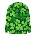 thumbnail image 5 of Hueook St Patricks Day Cardigan Women's Casual St. Patrick's Day Print Knit Cardigan Button Up Coat Green 3X, 5 of 5
