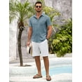 thumbnail image 4 of COOFANDY Mens Beach Button Up Shirt Fashion Casual Linen Resort Wear Shirts for Men, 4 of 7