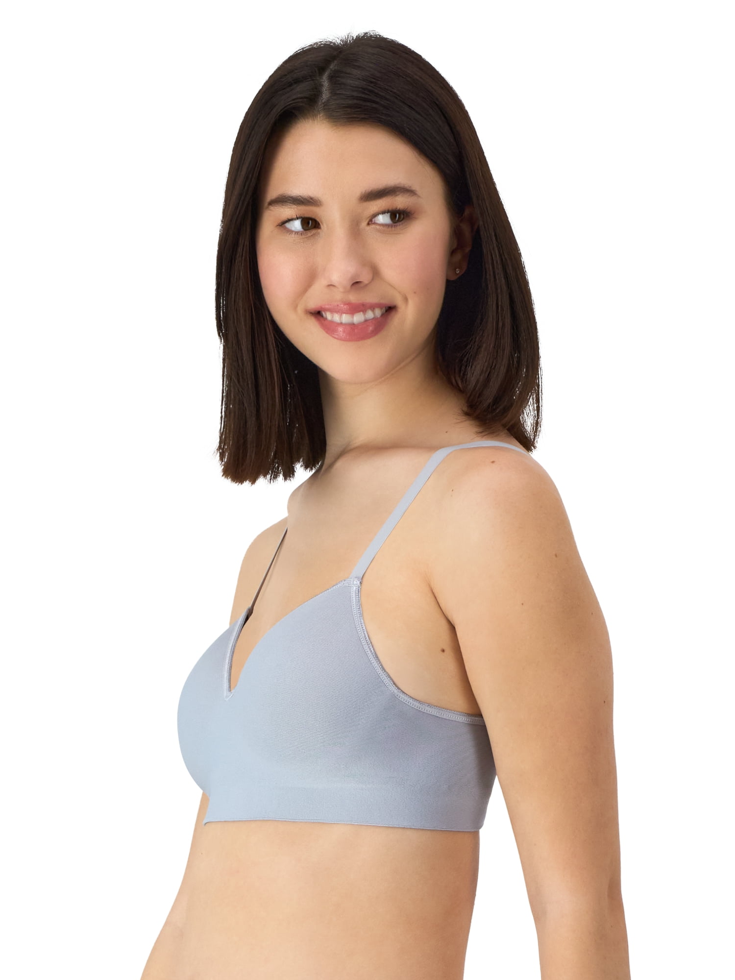 Hanes Womens Wireless Bra, Smooth Comfort Full Coverage Bra, Foam Cups, Convertible Bra Straps