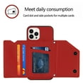 thumbnail image 3 of Dteck Slim Case for iPhone 12 Pro Max 6.7 inch,Luxury PU Leather Back Flip Card Slots Stand Shockproof Cover+Detachable Adjustable Lanyard.For iPhone 12 Pro Max,Red, 3 of 6