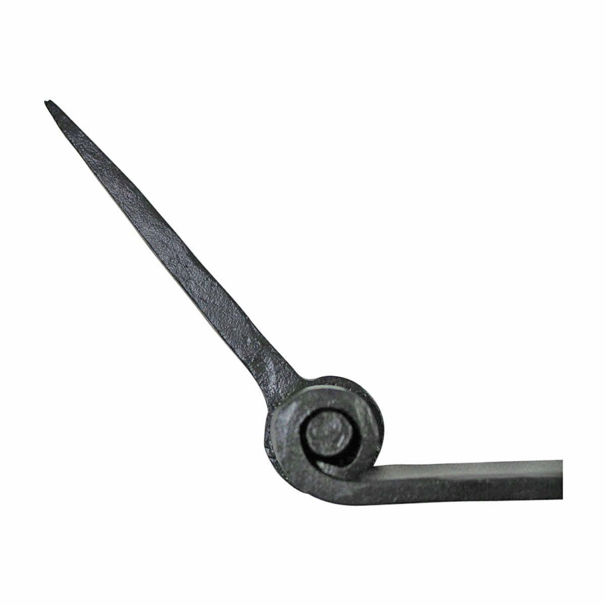 Renovators Supply Black Wrought Iron Lift Off Pintle Strap Hinge 16-1/4 in Reversible Pintle Bean Strap Gate and Door Hinges Hardware, Pack of 4
