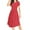 SR-Dot Red, variant on MLANM Women's Summer Short Sleeve Casual Wrap V-Neck Floral Party Dress with Pockets, S Flourishing Blue
