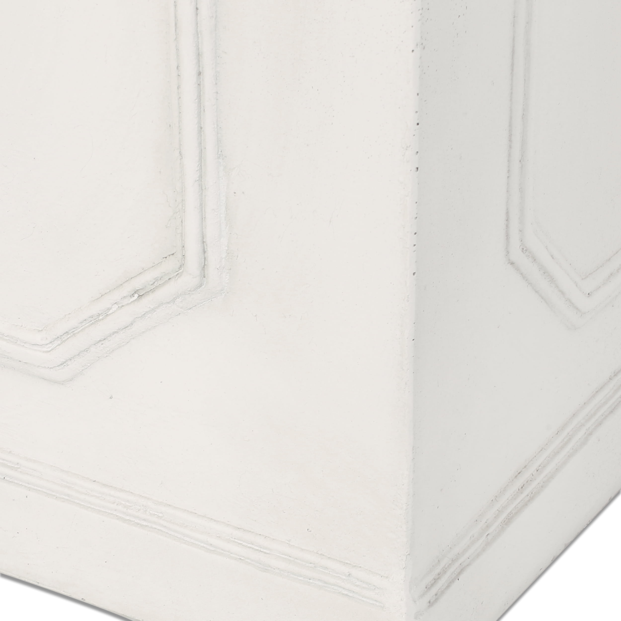 GDF Studio Greg Outdoor Cast Stone Planter, Antique White Large