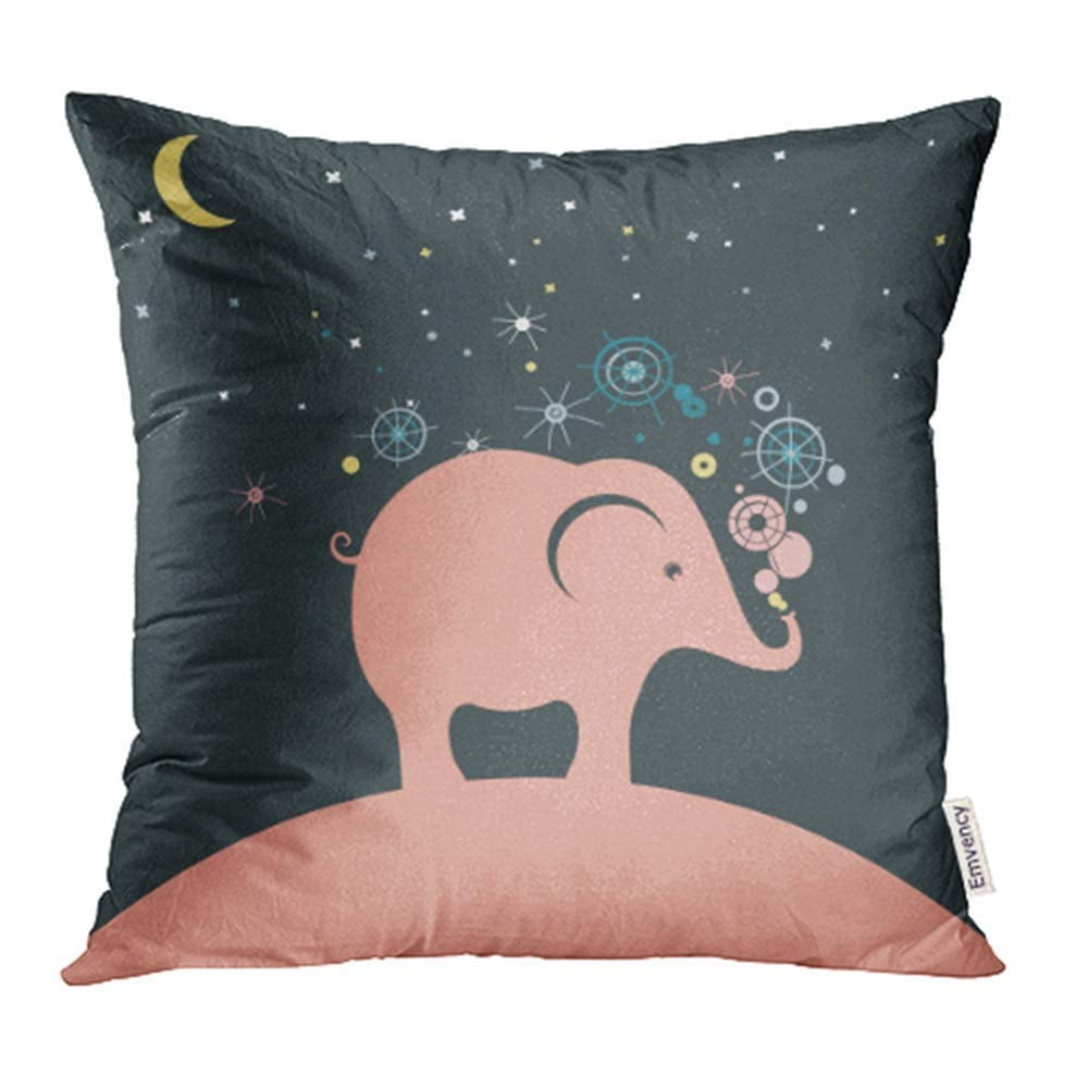 Decorative Cushion Cover Girls & Baby Gray & Pink Elephant Pillow Cover 20X20 Pillow Cover 20X20 