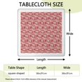 thumbnail image 2 of Red Christmas Patchwork Pattern Square Fitted Tablecloth with Elastic Edge,Square Table Cover,Washable Elastic Table Cover for Home Kitchen Party Decor 36"x36", 2 of 6