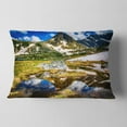 thumbnail image 2 of Designart Stunning Mountains in Rila Lakes District - Landscape Printed Throw Pillow - 12x20, 2 of 5