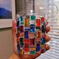 thumbnail image 4 of taza de cristal,Vasos de vidrio Vasos para beber Vaso de agua Pintura colorida,Taza de té de vidrio con leche pintada a mano y colorida,Tazas de café Tazas de té de vidrio Cristalería Lujo, 4 of 6